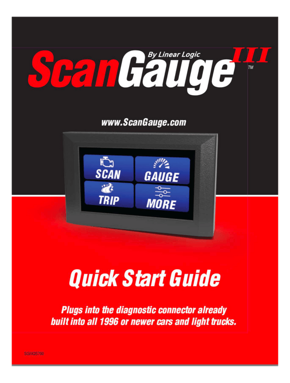 ScanGauge-3 Quick Start Guide